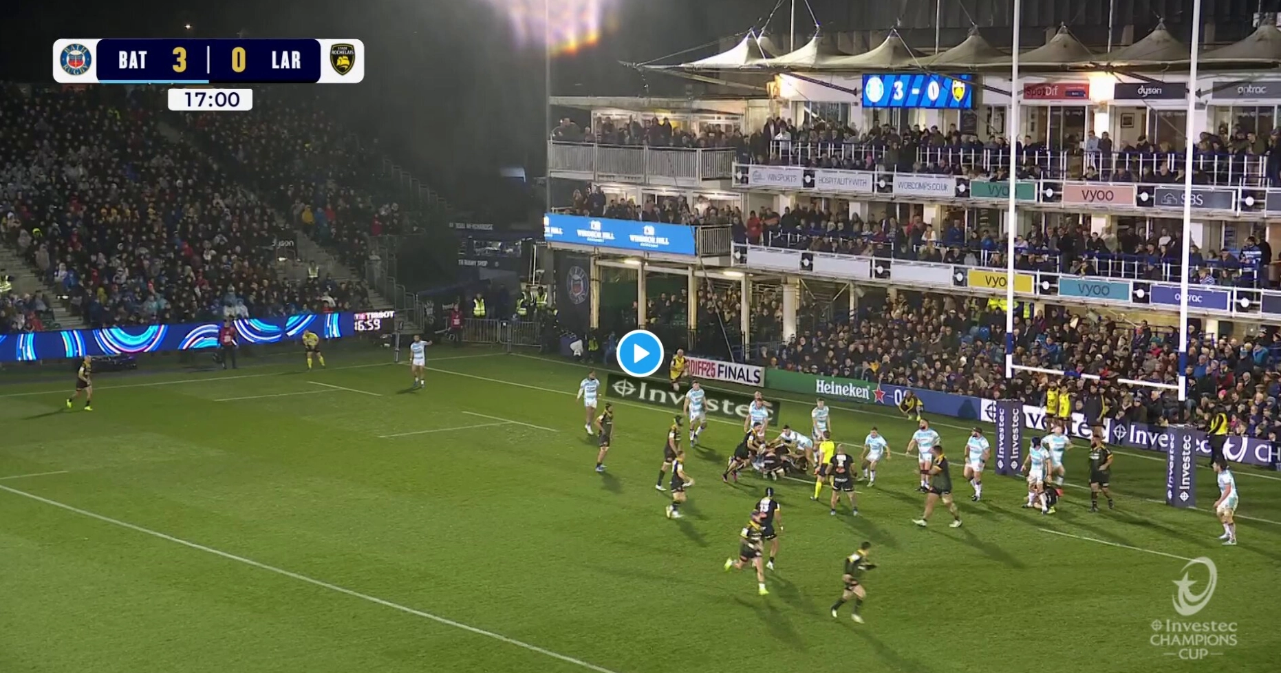 Bath vs La Rochelle : Les moments forts et le résumé du match en vidéo