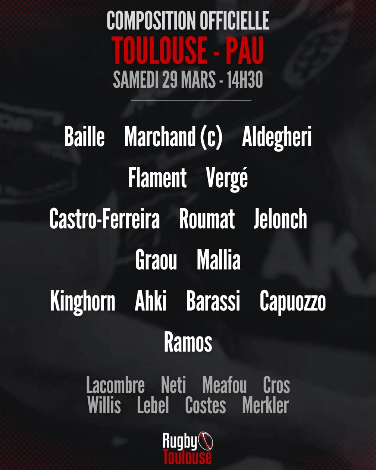 Clermont vs La Rochelle : Les compositions d'équipes dévoilées pour le match !