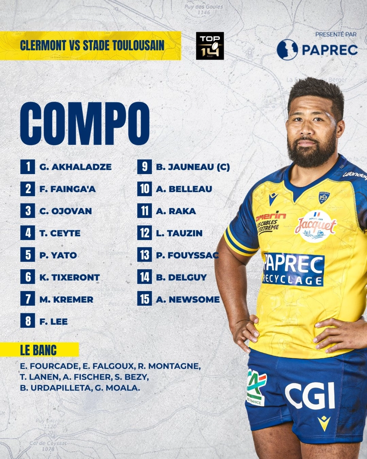 Clermont vs Stade Toulousain : Les compositions dévoilées pour le match de Top 14 !