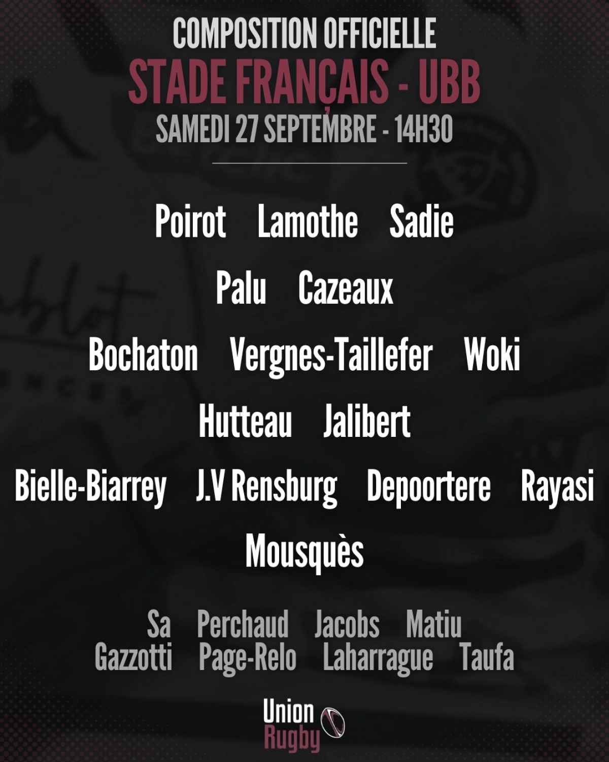 Compo Toulouse - Castres : La composition révélée pour le derby ce samedi en Top 14