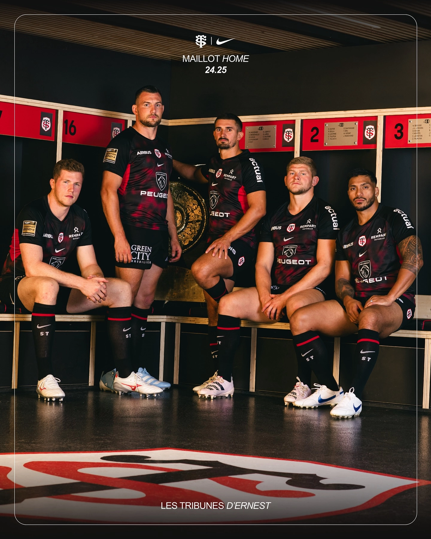 Et voici le nouveau maillot domicile du Stade Toulousain pour 2024 2025