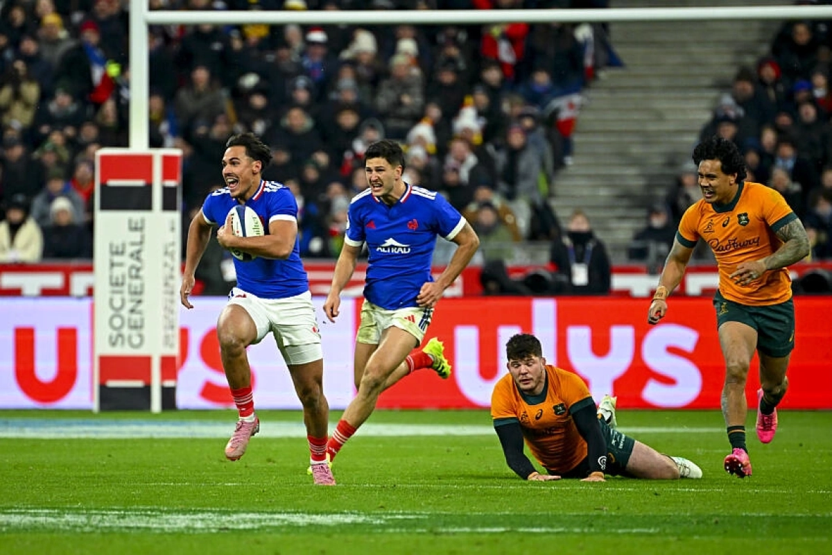 Je n'y crois pas vraiment, le Toulousain Kalvin Gourgues revient sur sa percée et son essai offert à Louis Bielle-Biarrey avec le XV de France