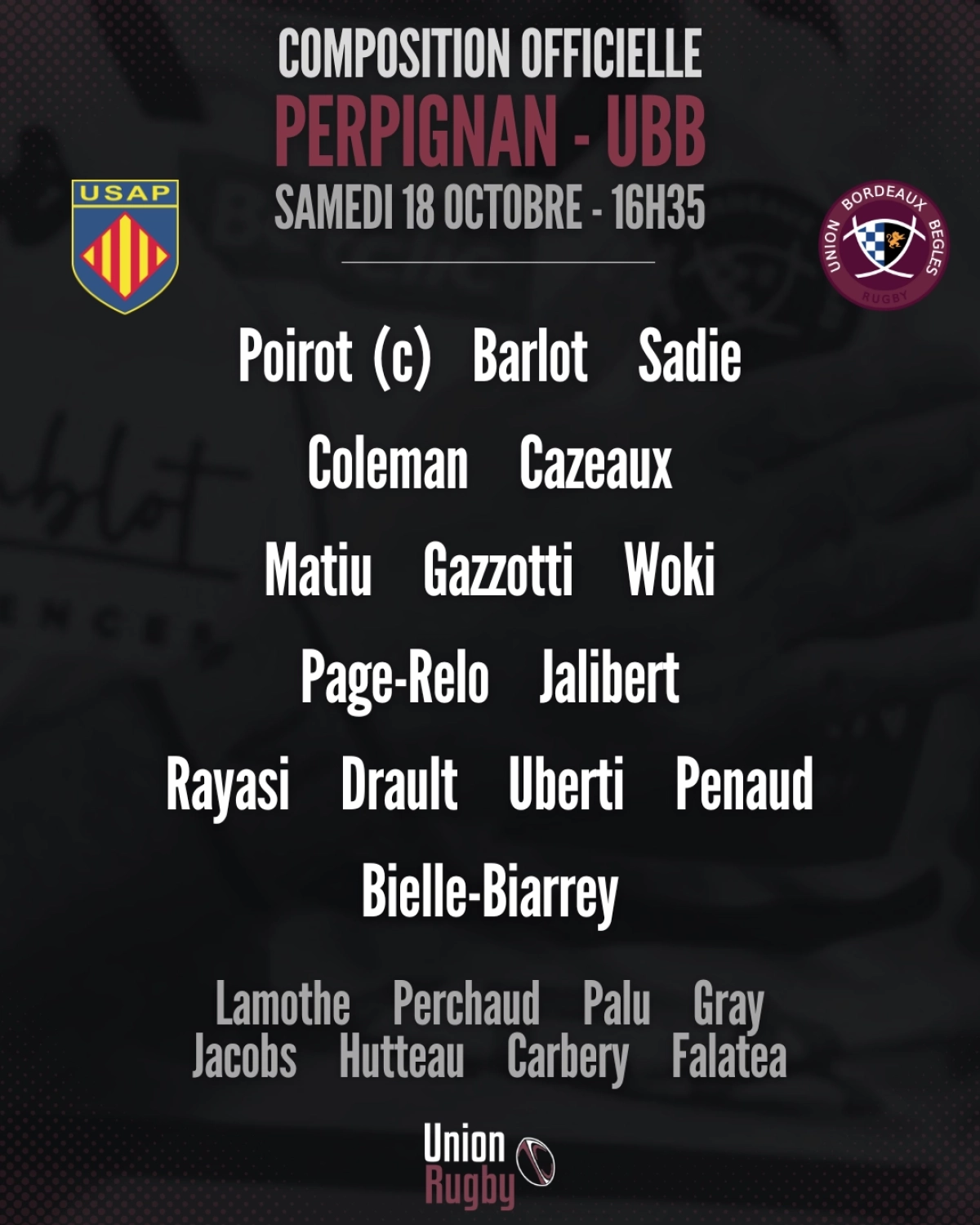 La Rochelle - Montauban : La compo du Stade Rochelais pour le match de samedi
