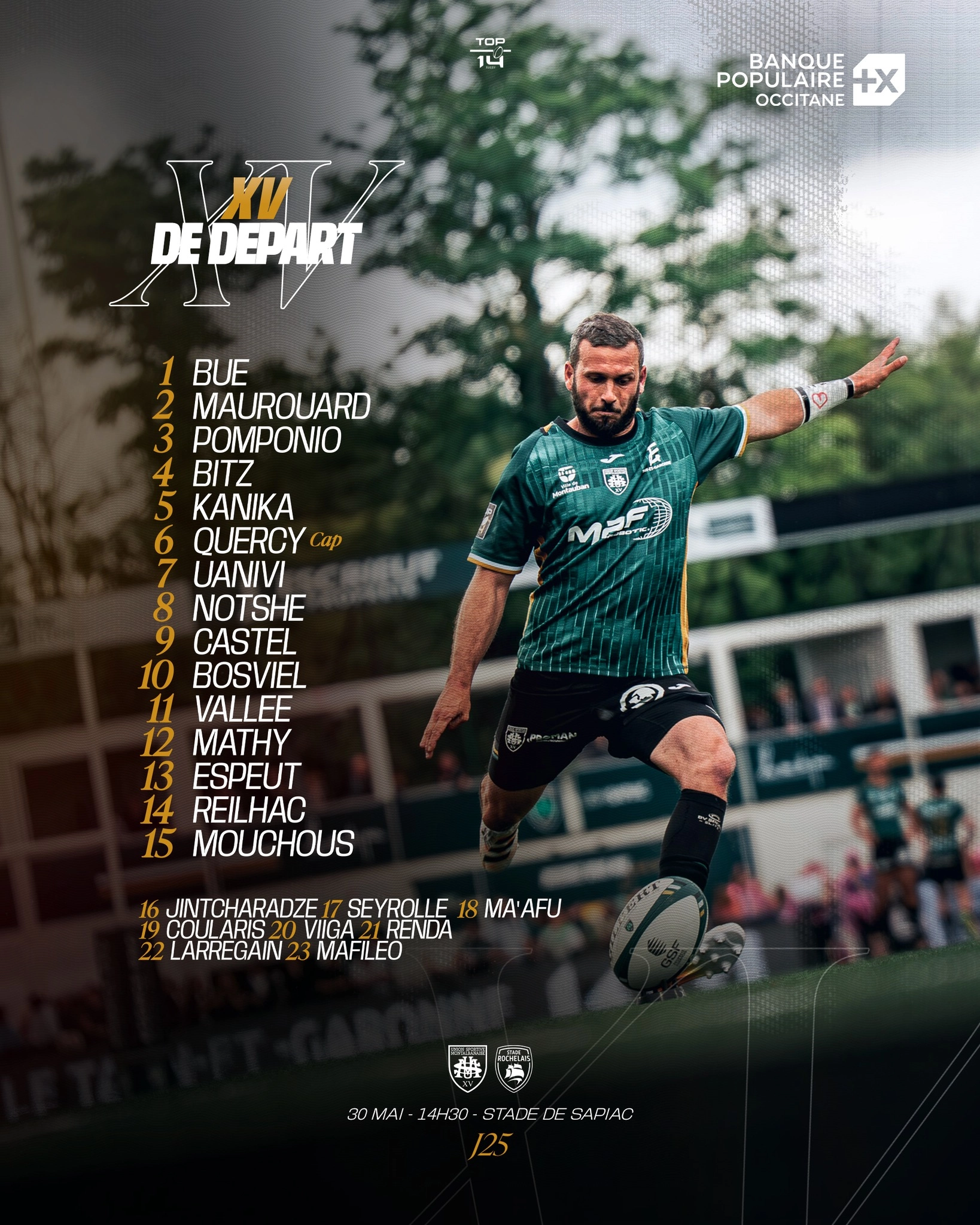 Montauban - La Rochelle : La compo du Stade Rochelais dévoilée pour le match de samedi en Top 14