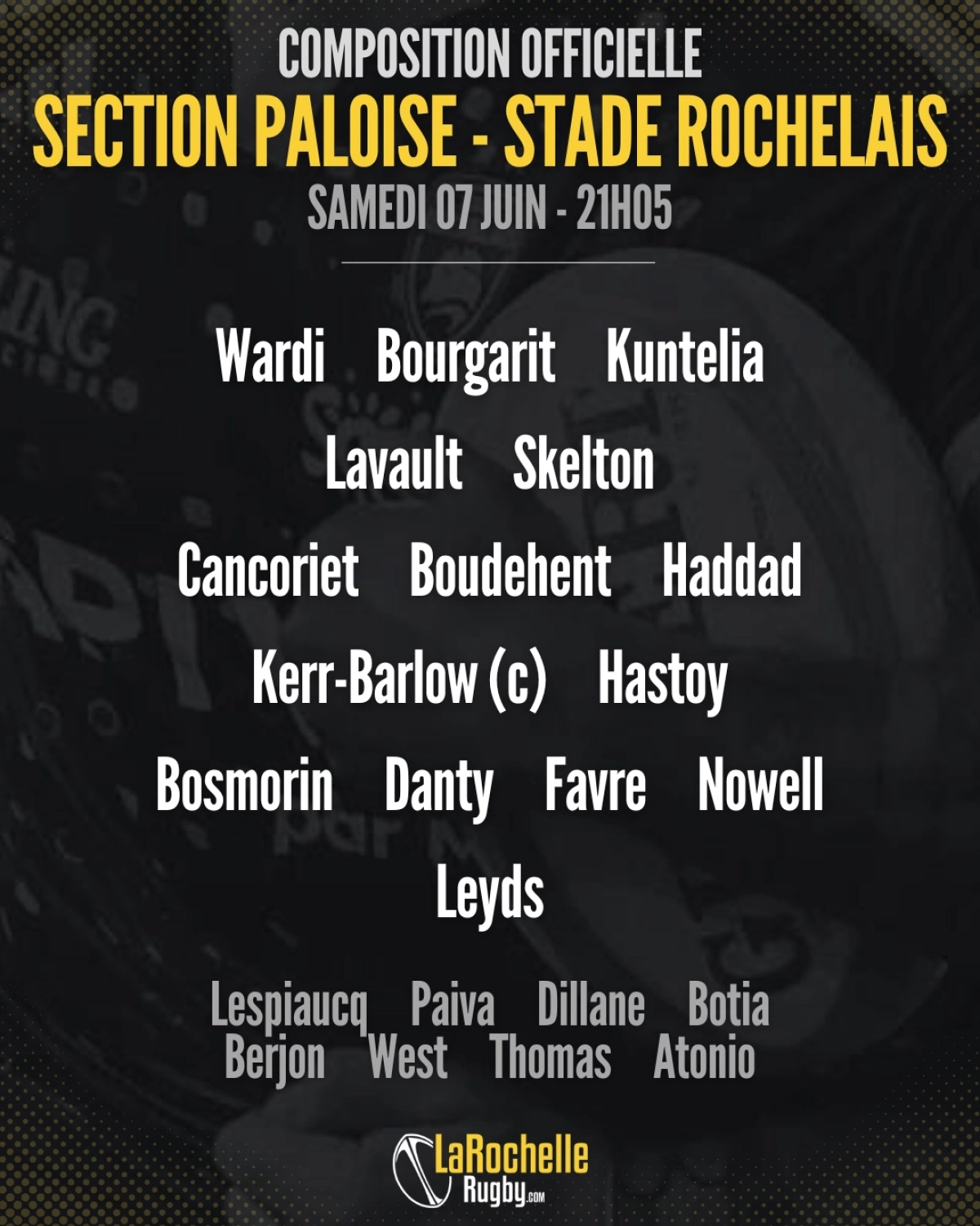 Pau - La Rochelle : Découvrez les compositions pour le match de Top 14