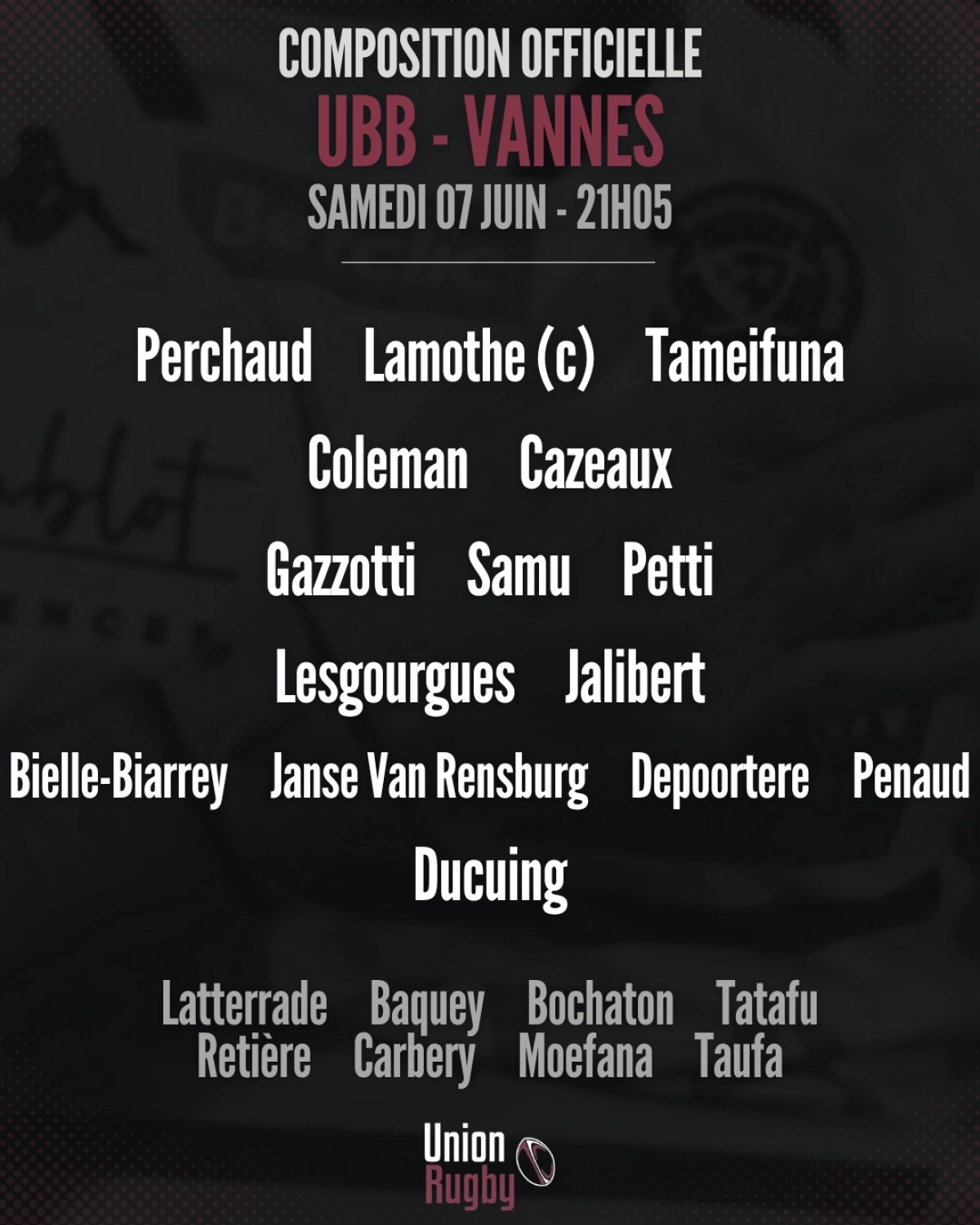Pau - La Rochelle : Découvrez les compositions pour le match de Top 14