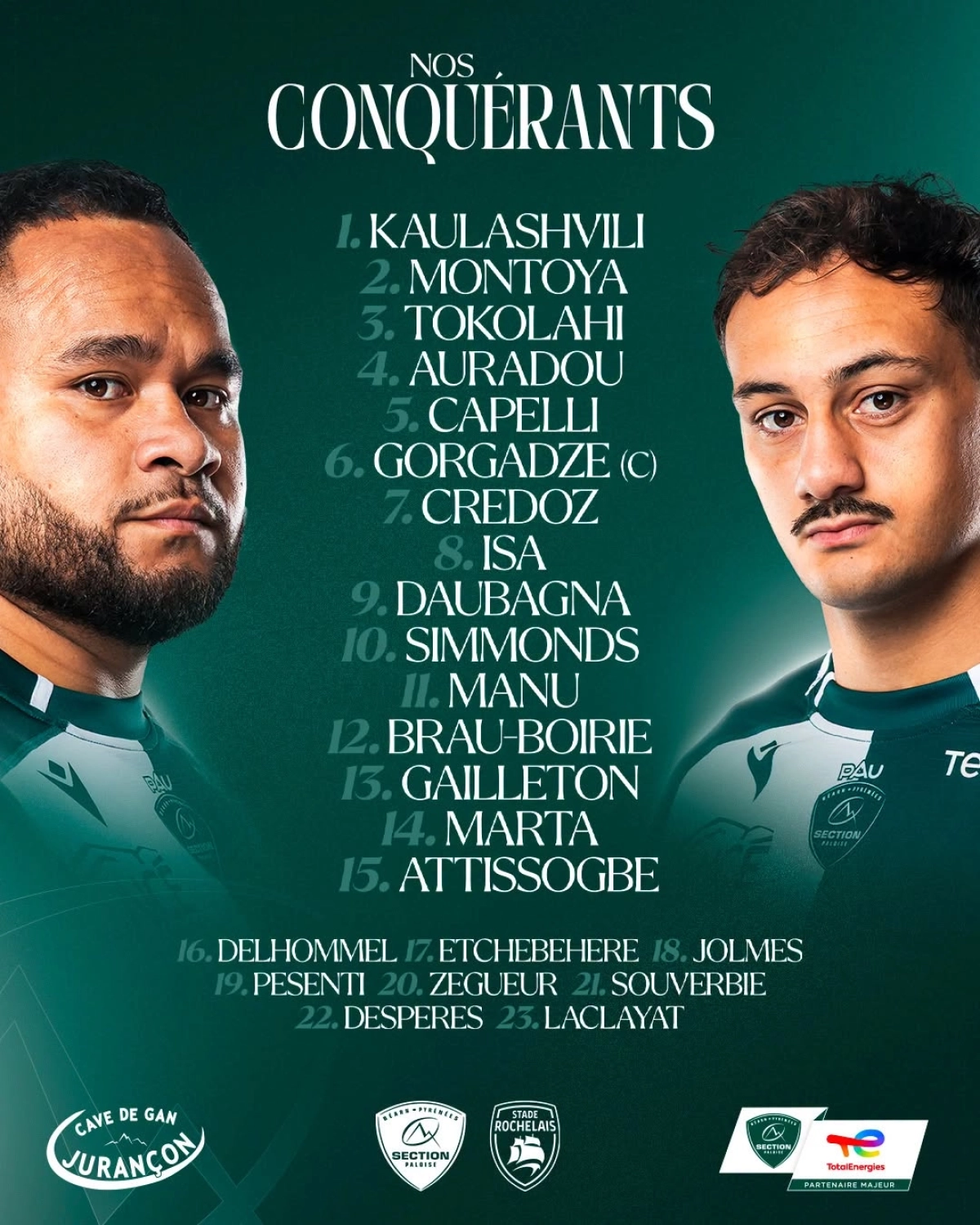 Pau - La Rochelle : La compo du Stade Rochelais dévoilée pour le match de samedi en Top 14