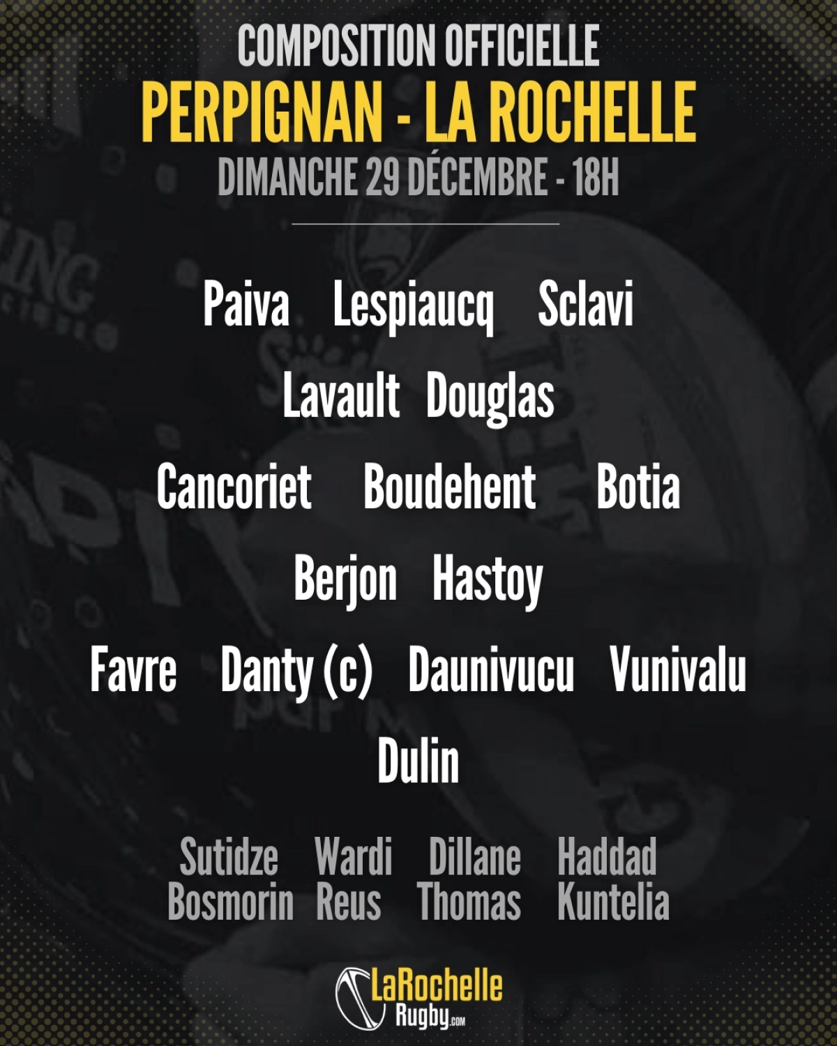 Perpignan vs La Rochelle : Découvrez les compositions pour la 13ème journée Top 14