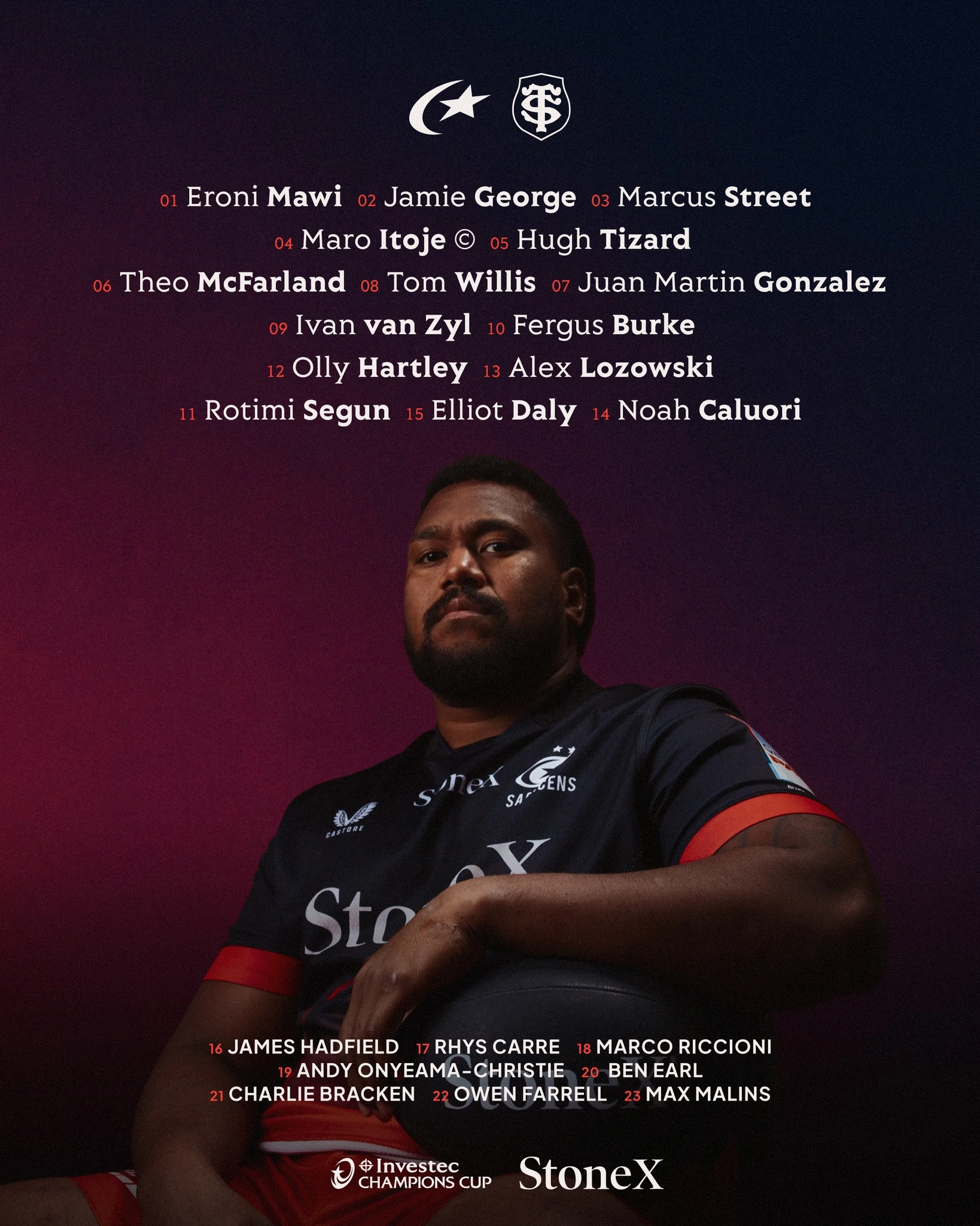 Saracens Toulouse : La compo officielle du Stade Toulousain révélée pour le choc de dimanche en Champions Cup