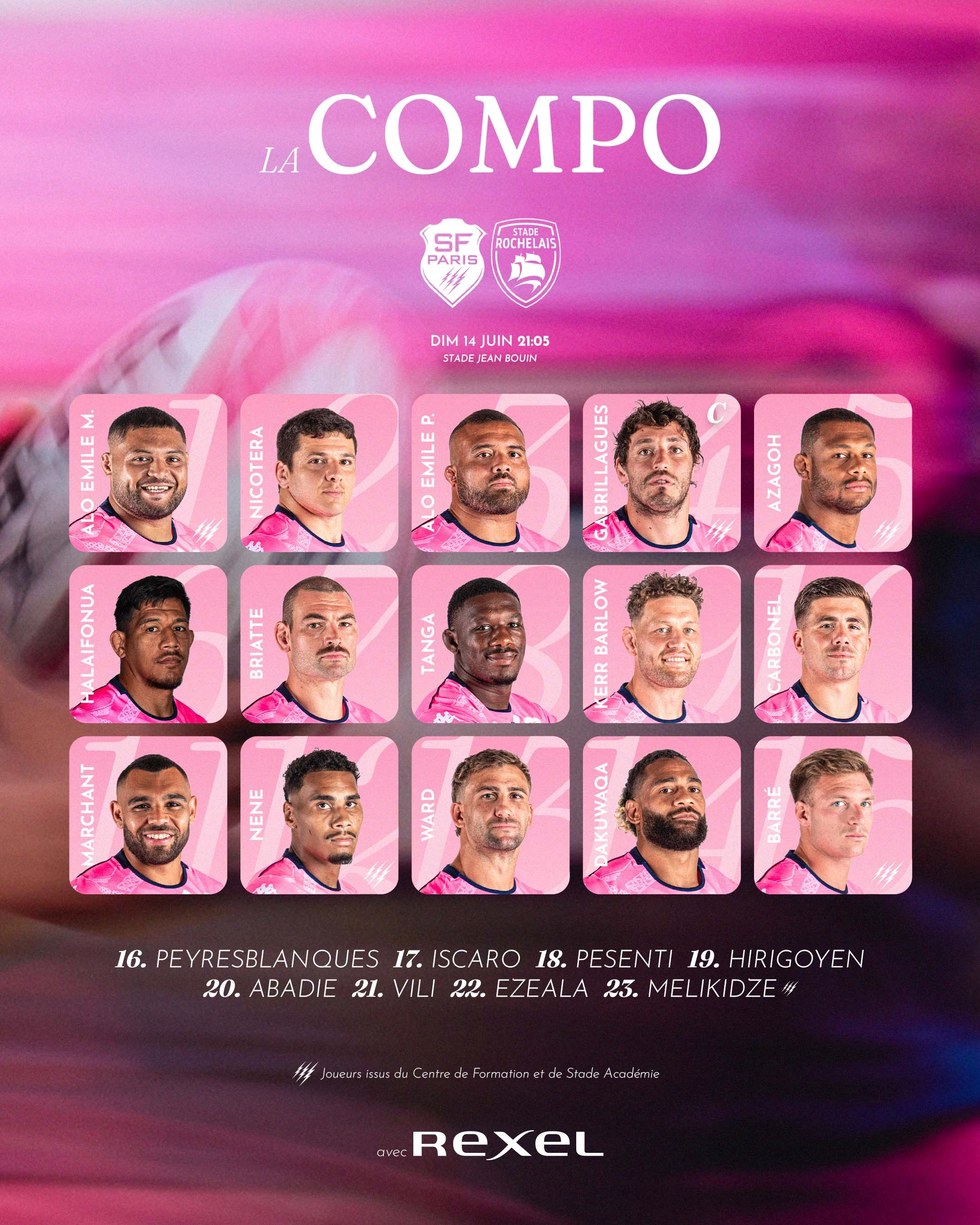 Stade Français - La Rochelle : Les compositions officielles dévoilées pour le barrage de Top 14 dimanche