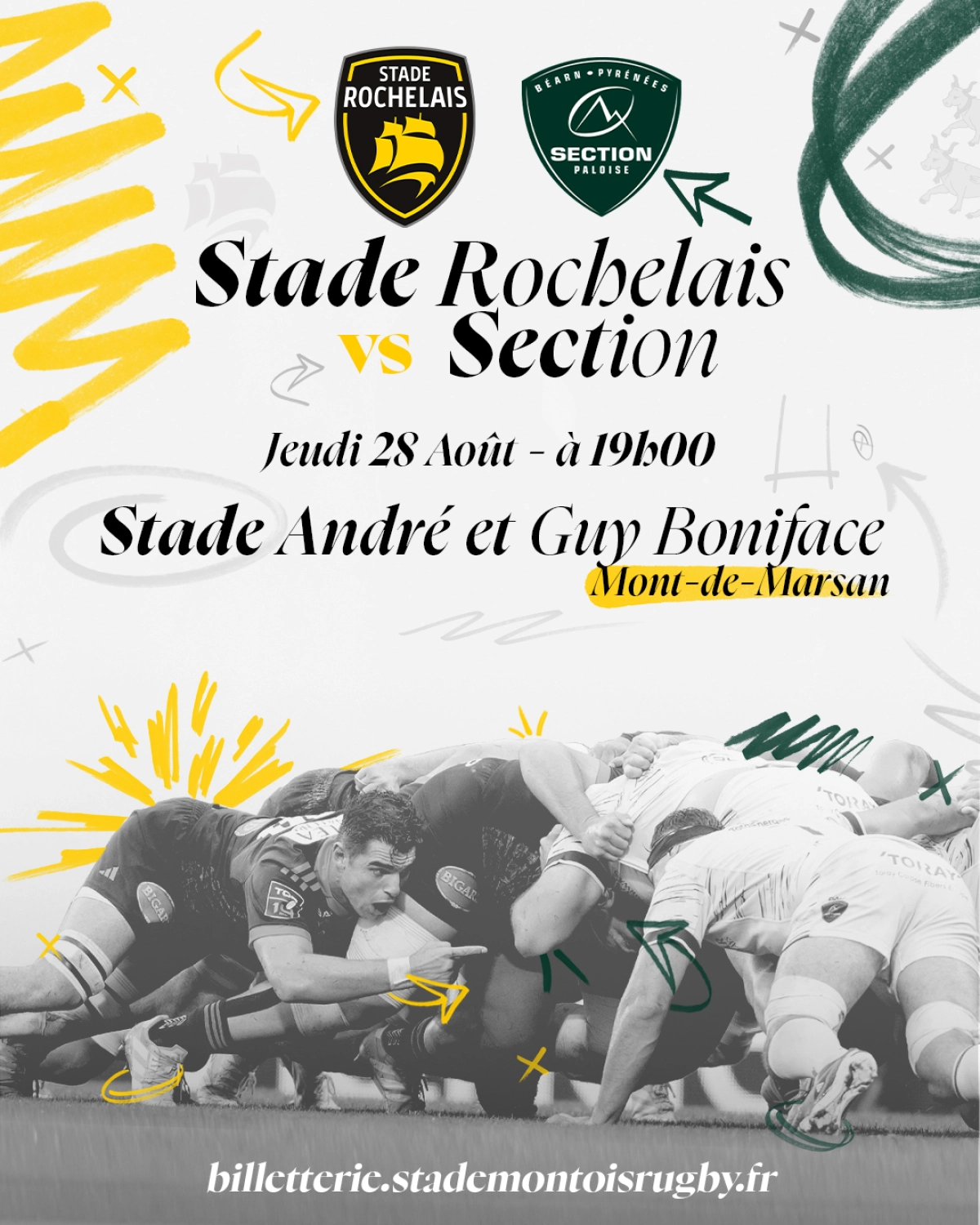 Stade Rochelais : Duel de préparation face à Pau prévu cet été à Mont-de-Marsan