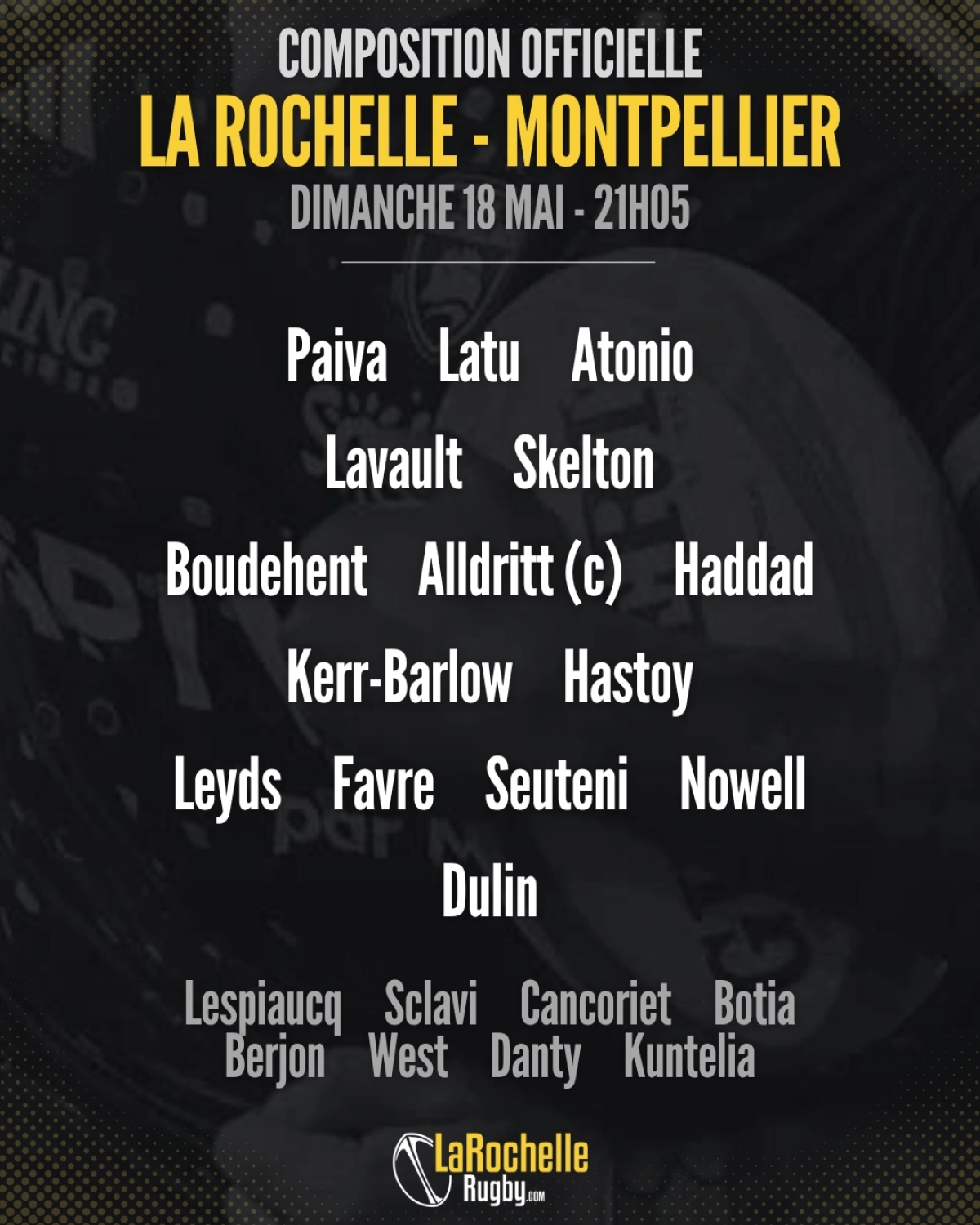 Stade Rochelais : Les compositions, heure et chaine du match face à Montpellier dimanche !