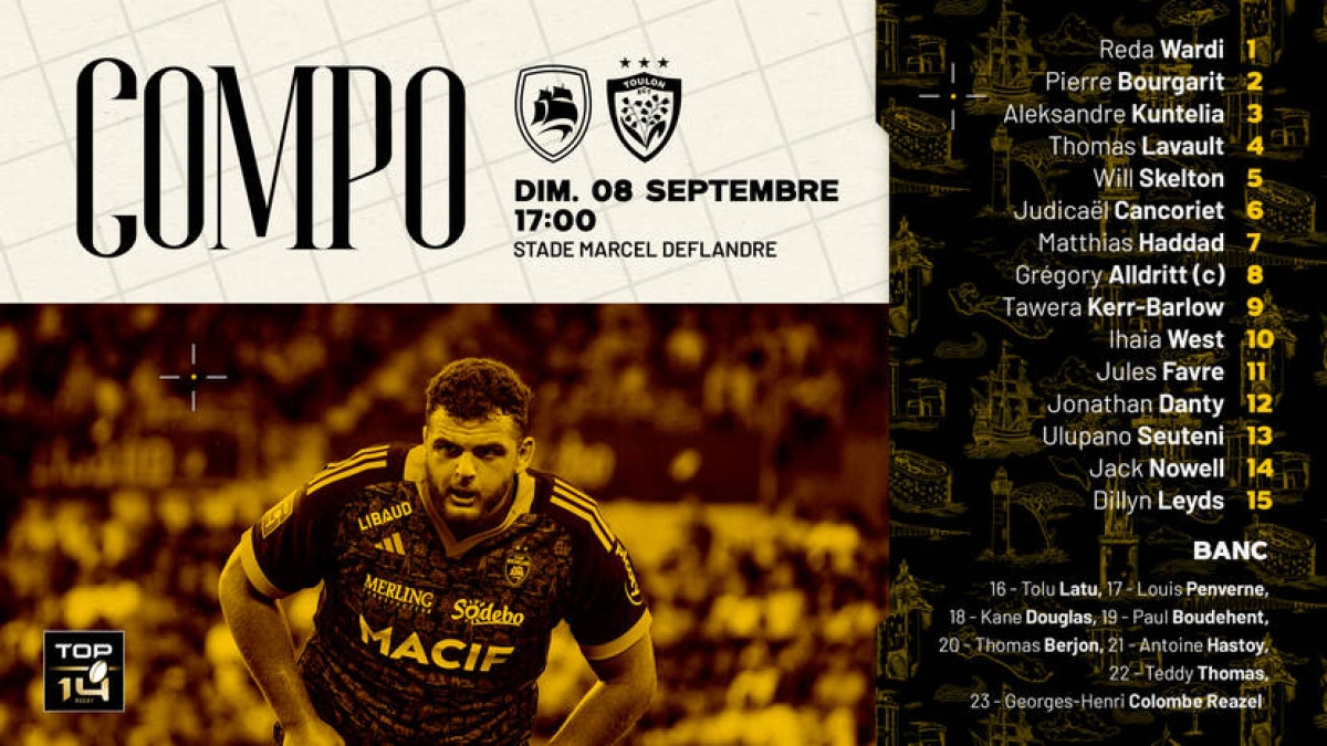 Stade Rochelais Toulon : Les compositions officielles