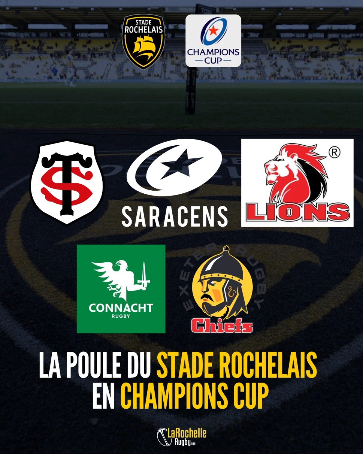Stade Rochelais : Voici les adversaires pour la Champions Cup 2026-2027