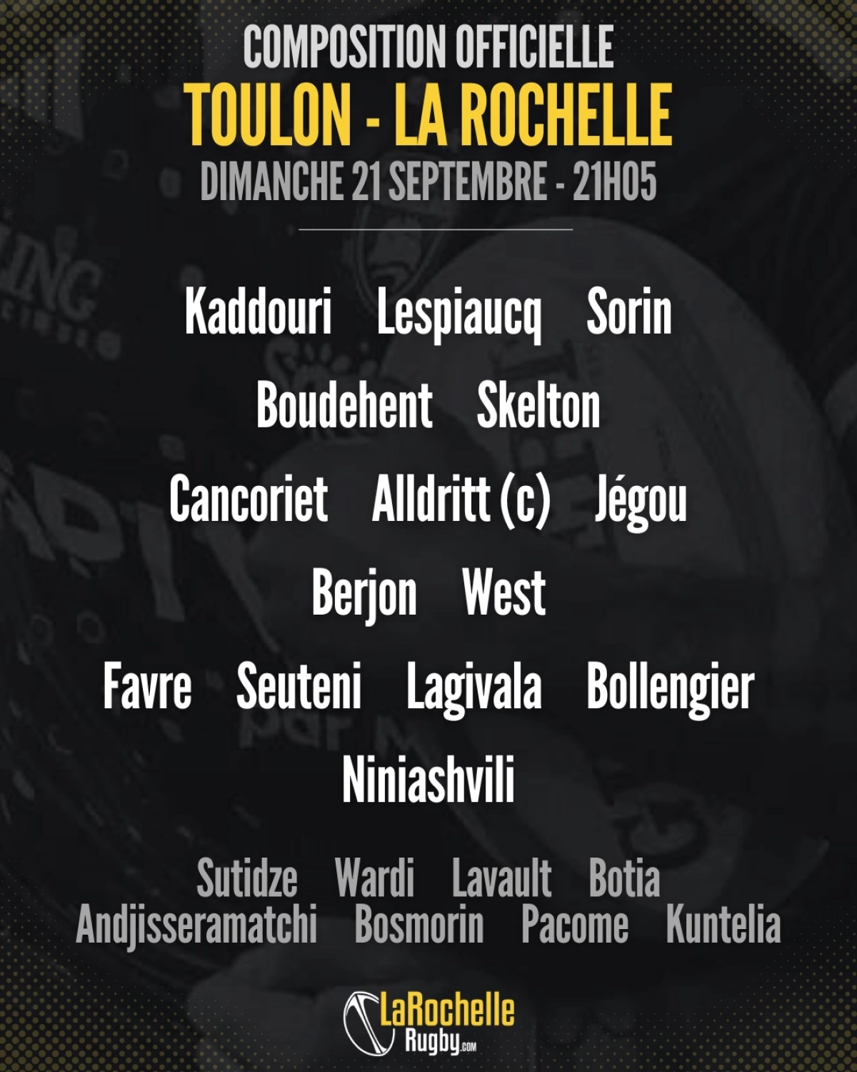Toulon-La Rochelle : La composition du Stade Rochelais pour le choc de dimanche en Top 14 !
