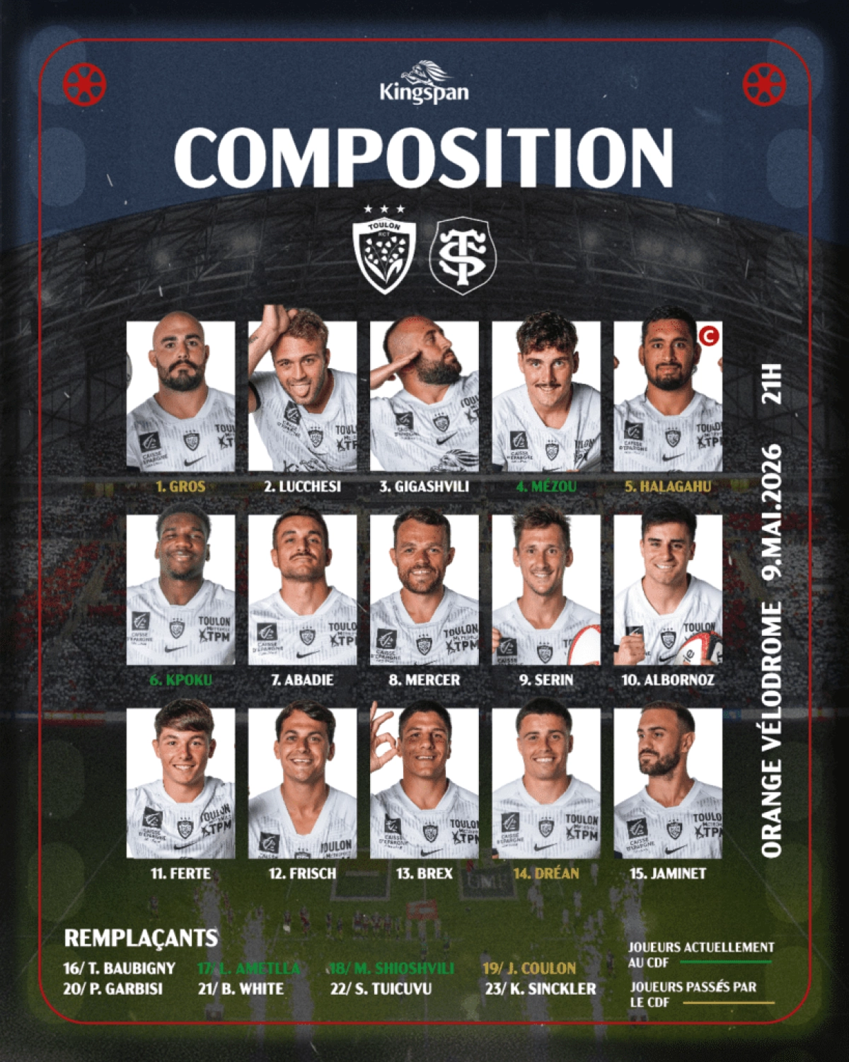 Toulon - Toulouse : La compo officielle du Stade Toulousain révélée pour le choc de samedi en Top 14