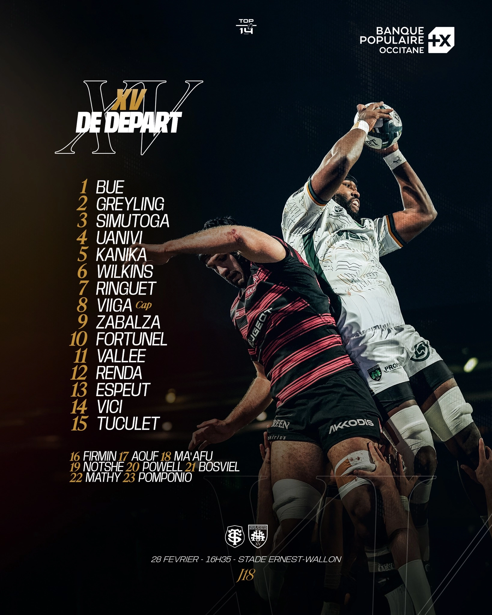 Toulouse - Montauban : La compo officielle du Stade Toulousain révélée pour le match de samedi en Top 14