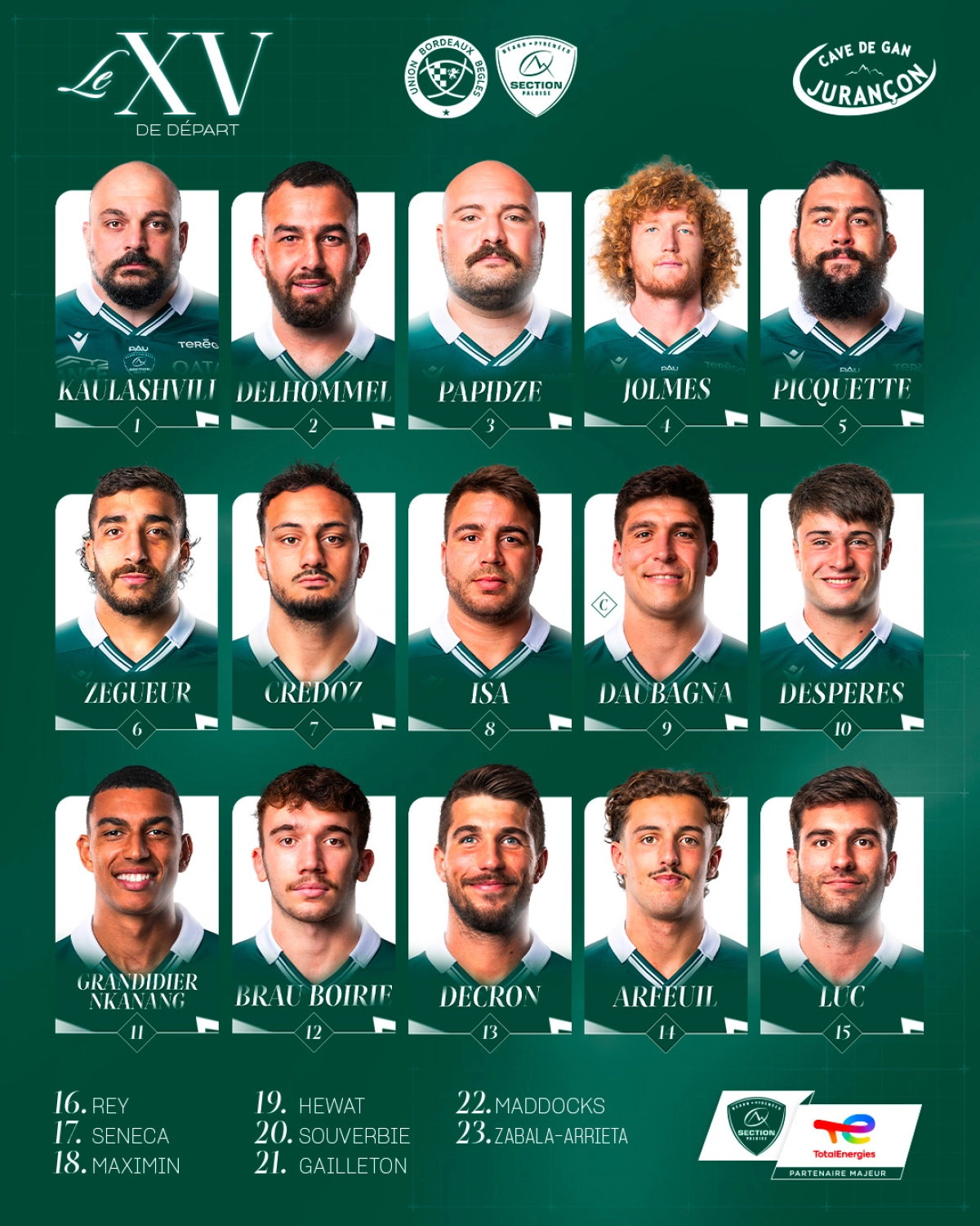 UBB - Pau : Les compositions d'équipes révélées pour le choc de vendredi soir !