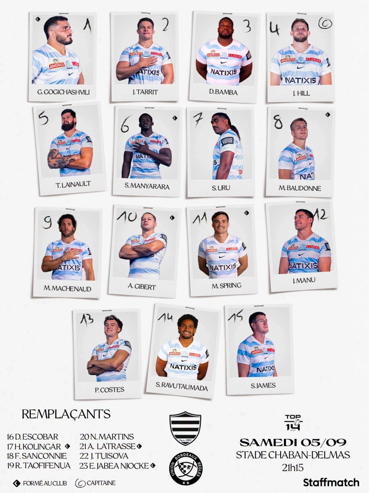 UBB - Racing 92 : La compo officielle de l'Union Bordeaux-Bègles révélée pour le match de samedi en Top 14