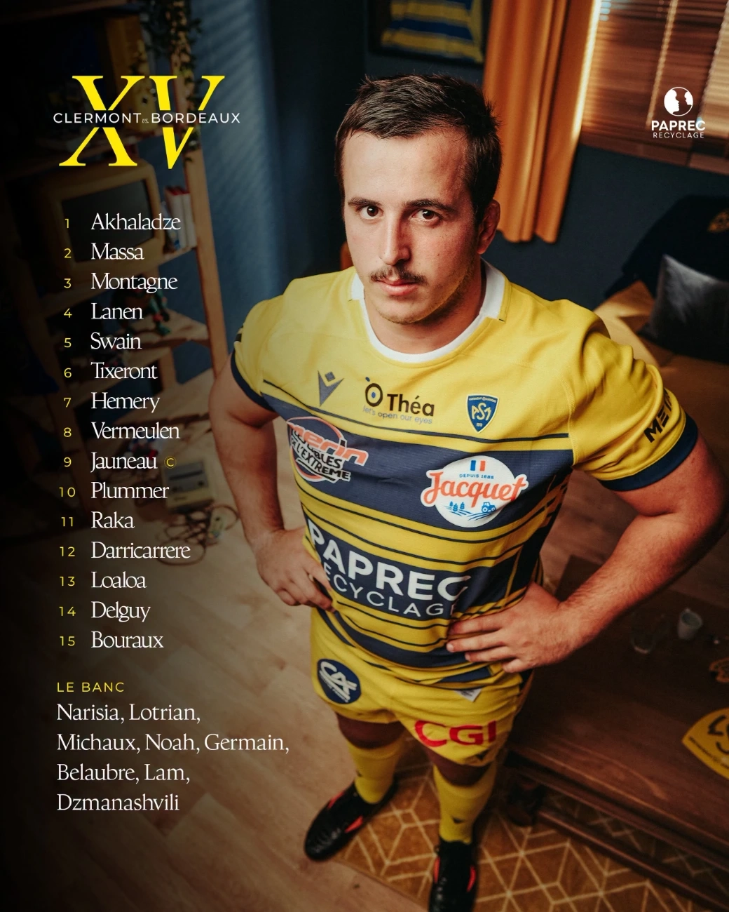 UBB : La compo officielle dévoilée pour le déplacement à Clermont samedi en Top 14