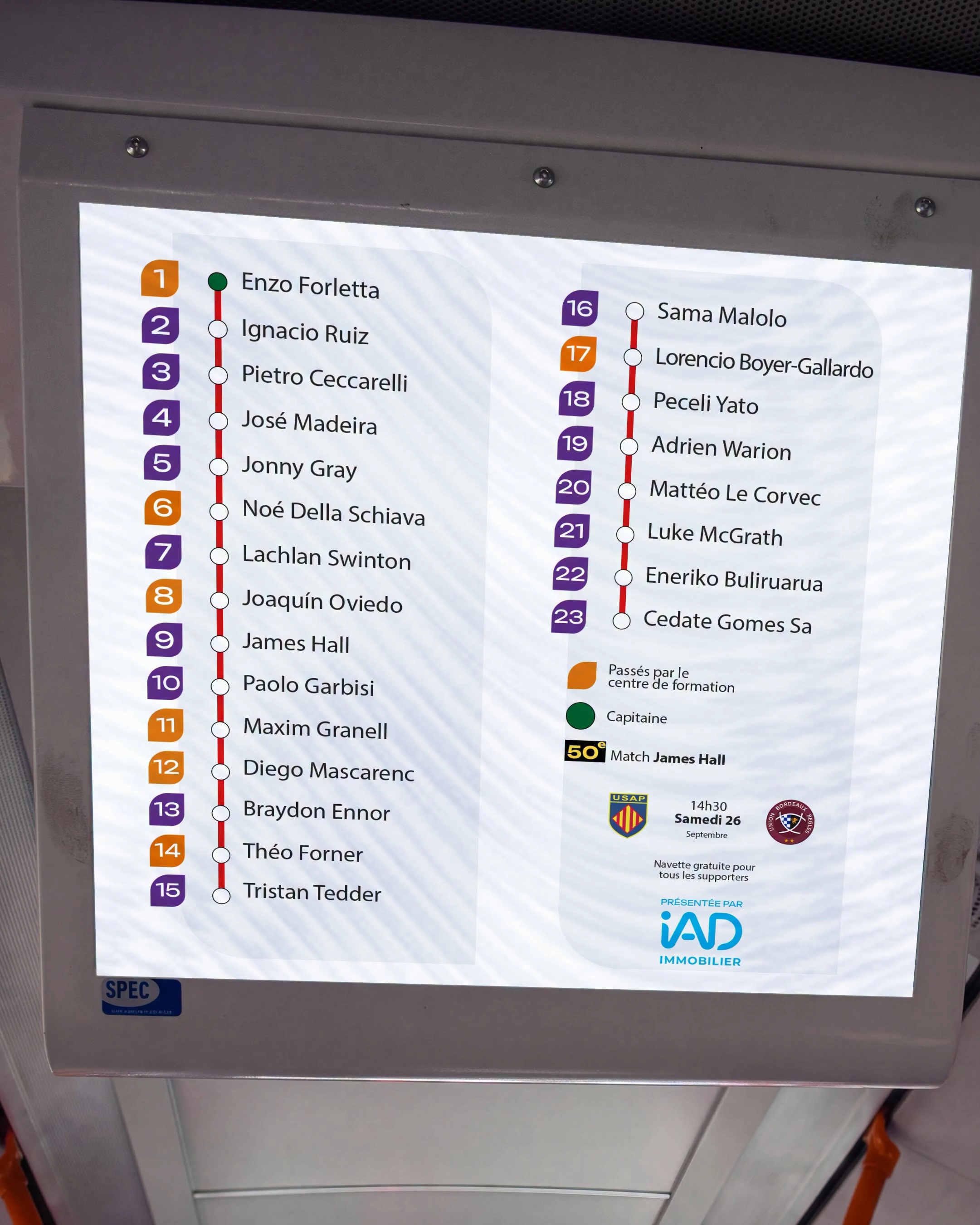 UBB : La compo officielle dévoilée pour le déplacement à Perpignan samedi en Top 14